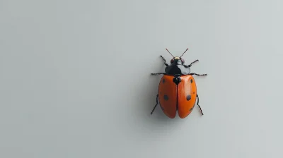 Ladybug on White Background