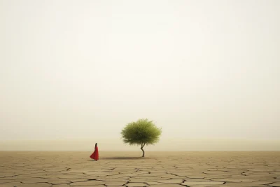 Woman in Red Dress