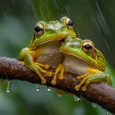 Frogs in the Rain