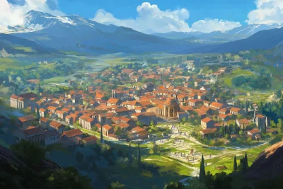 Classical Greece Town Concept Art