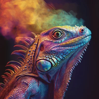 Colorful Iguana Transformation