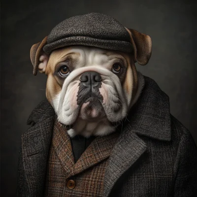 Dapper Bulldog Portrait