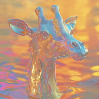 Glass Giraffe Sculpture