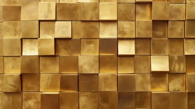 Golden Abstract Wall