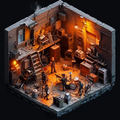 Rage Against the Machine Isometric Art