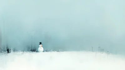 Solitary Snowman