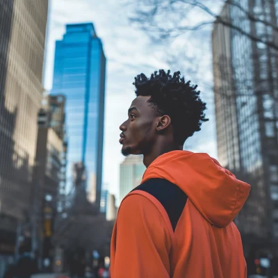 Male Basketball Player in Downtown Dallas