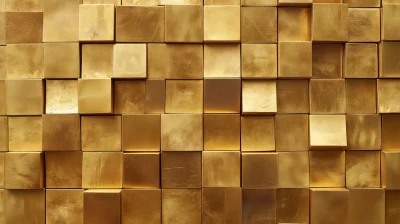 Abstract Golden Wall Tiles