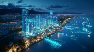 Futuristic Coastal Energy Zone