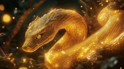 Lunar New Year Golden Snake 2025