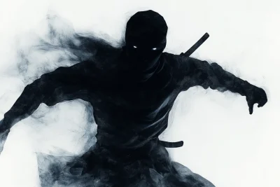 Ninja Combat Silhouette