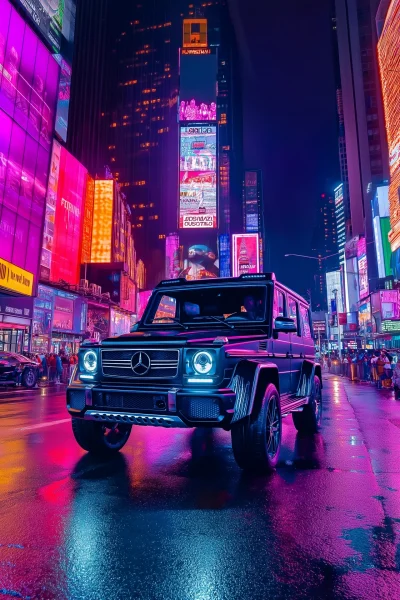 Mercedes G at Night