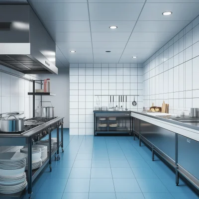 Minimalist Hotel Kitchen