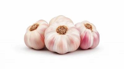 Garlic on White Background