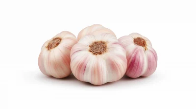 Garlic on White Background