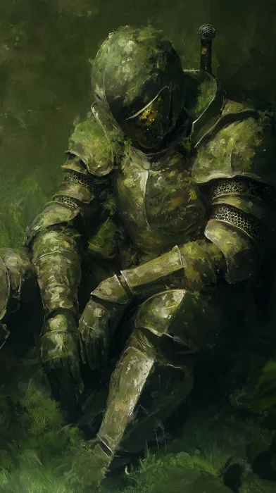 Tired Knight in a Green Field