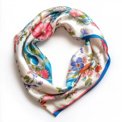 Spring Patterned Silk Scarf