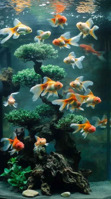 Japanese Zen Goldfish Aquarium