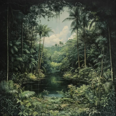 Moody Tropical Landscape