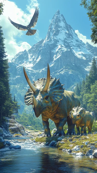 Triceratops by the River