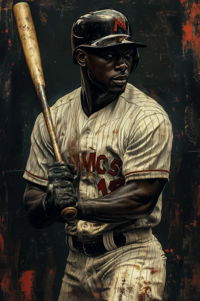 Vintage African American Baseball Player