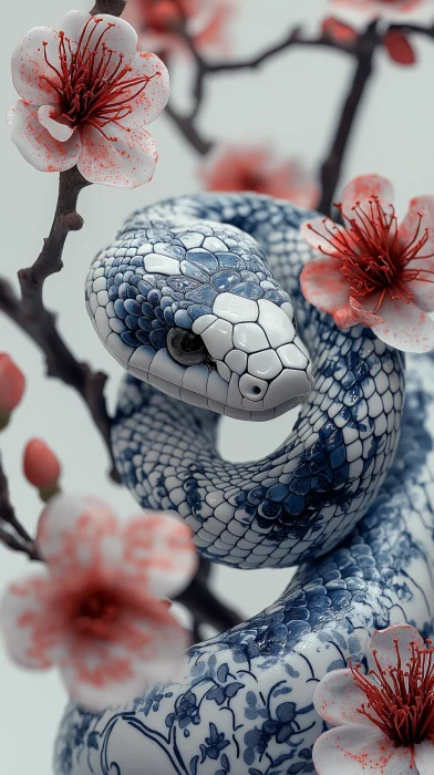 Elegant Porcelain Snake