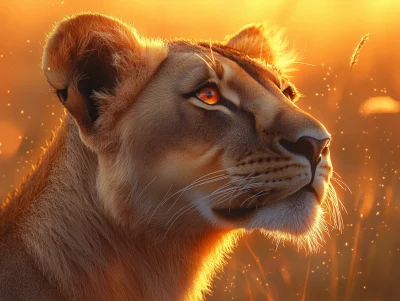 Majestic Lioness Portrait