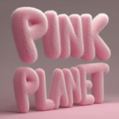 Fuzzy Pink Letters