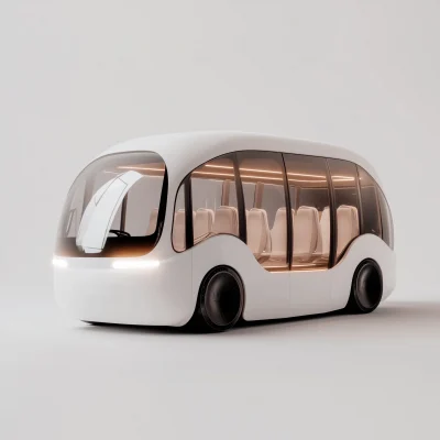 Futuristic Student Shuttle Bus