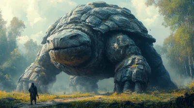 Concept Art of a Turtle Colossus