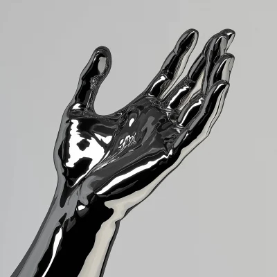 Chrome Hands Reaching