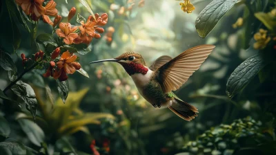 Hummingbird in Flight