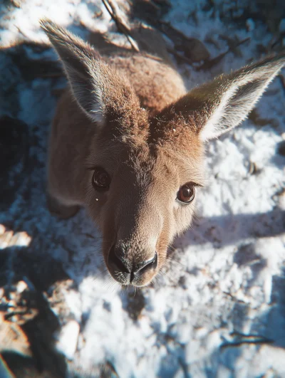 Kangaroo Head Close-Up