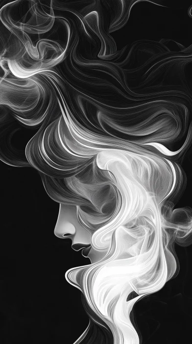 Surreal Hair and Smoke