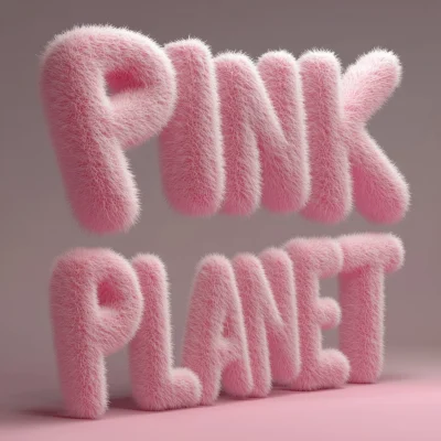 Fuzzy Pink 3D Letters