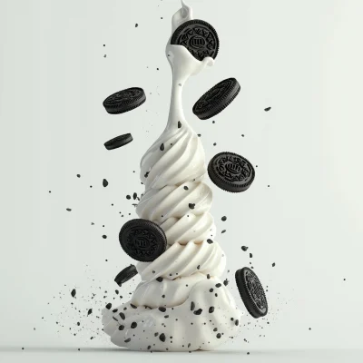 Abstract Ice Cream Splash