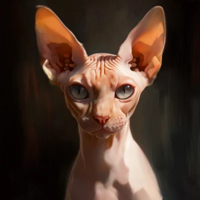 Abstract Sphynx Cat