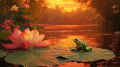 Serene Afternoon Pond