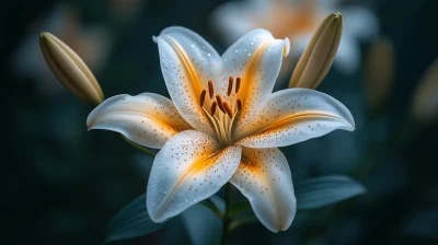 White Lily in Bloom