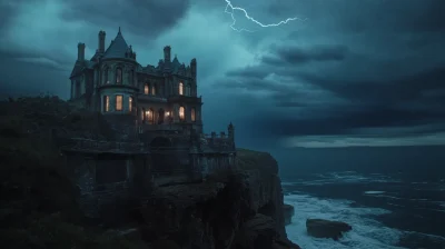 Gothic Mansion on the Cliff