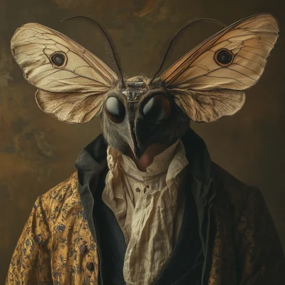 Man Dressed as a Moth