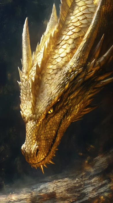 Golden Dragon Illustration