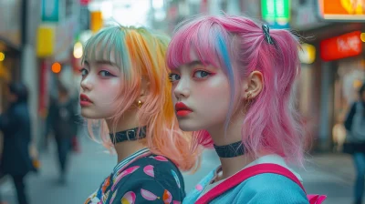 Colorful Hair on the Streets