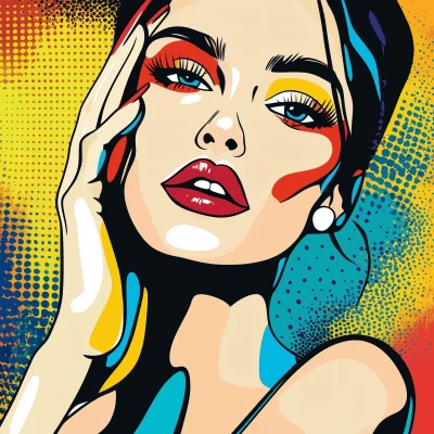 Empowered Woman in Pop Art