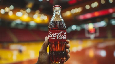 Classic Coca Cola in a Basketball Arena