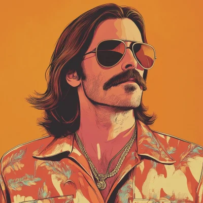 70s Style Man Portrait