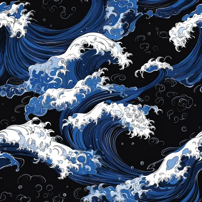 Japanese Style Waves