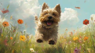 Shaggy Terrier in Bloom