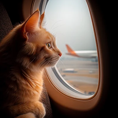 Ginger Cat in Flight