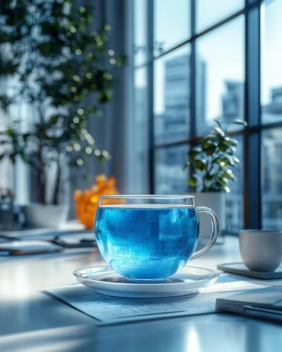 Luminous Blue Tea Composition